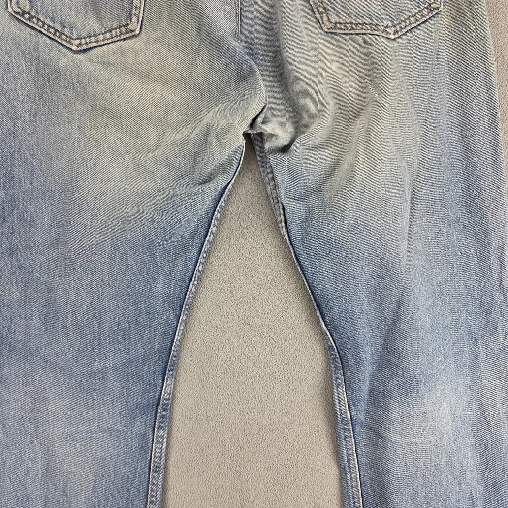 Vintage Levis 501 Jeans Mens Blue Straight Button Fly USA Altered Hem Fits 36x27